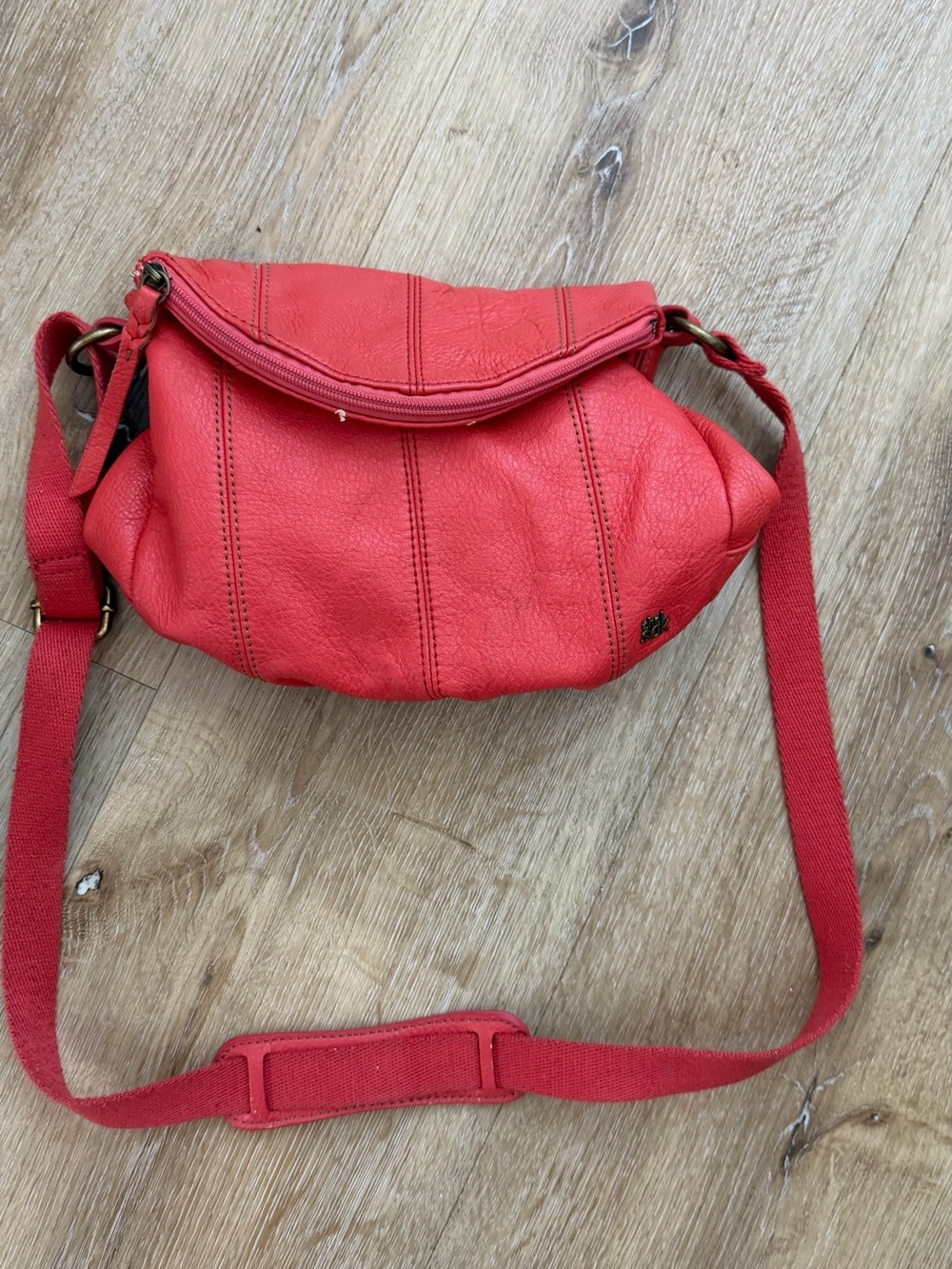 The Sak Red Leather Crossbody Bag